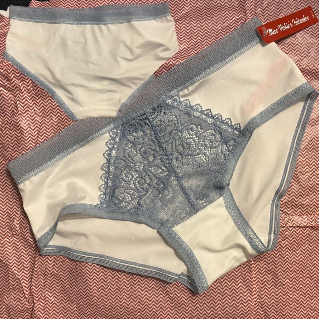 White with baby blue lace - by: Miss Vickie’s Intimates White with baby blue lace - by: Miss Vickie’s Intimates