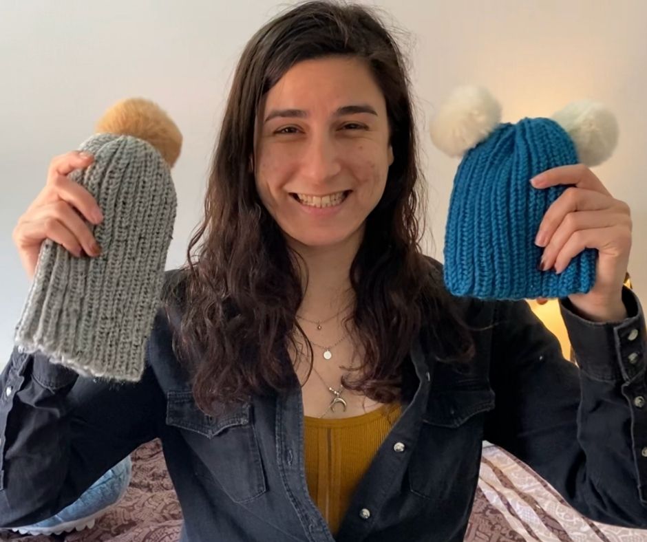 The final product - Loom-Knitted Hat The final product - Loom-Knitted Hat