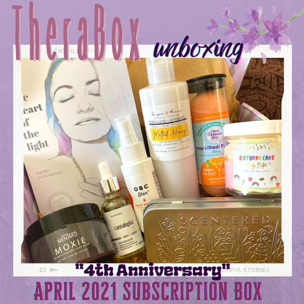 TheraBox “4th Anniversary” April 2021 Subscription Box Unboxing TheraBox “4th Anniversary” April 2021 Subscription Box Unboxing