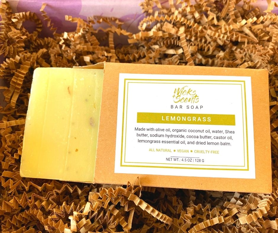 WICKS + SCENTS | LEMONGRASS VEGAN BAR SOAP | WWW.WICKSANDSCENTS.COM | $7 WICKS + SCENTS | LEMONGRASS VEGAN BAR SOAP | WWW.WICKSANDSCENTS.COM | $7